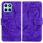 For Honor X8 5G Cell Phone Case Stand Wallet Tiger Pattern Imprinted PU Leather Flip Phone Cover