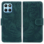 For Honor X8 5G Cell Phone Case Stand Wallet Tiger Pattern Imprinted PU Leather Flip Phone Cover