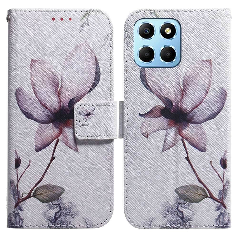 For Honor X8 5G PU Leather Folio Wallet Case Pattern Printing Stand Phone Cover Shell