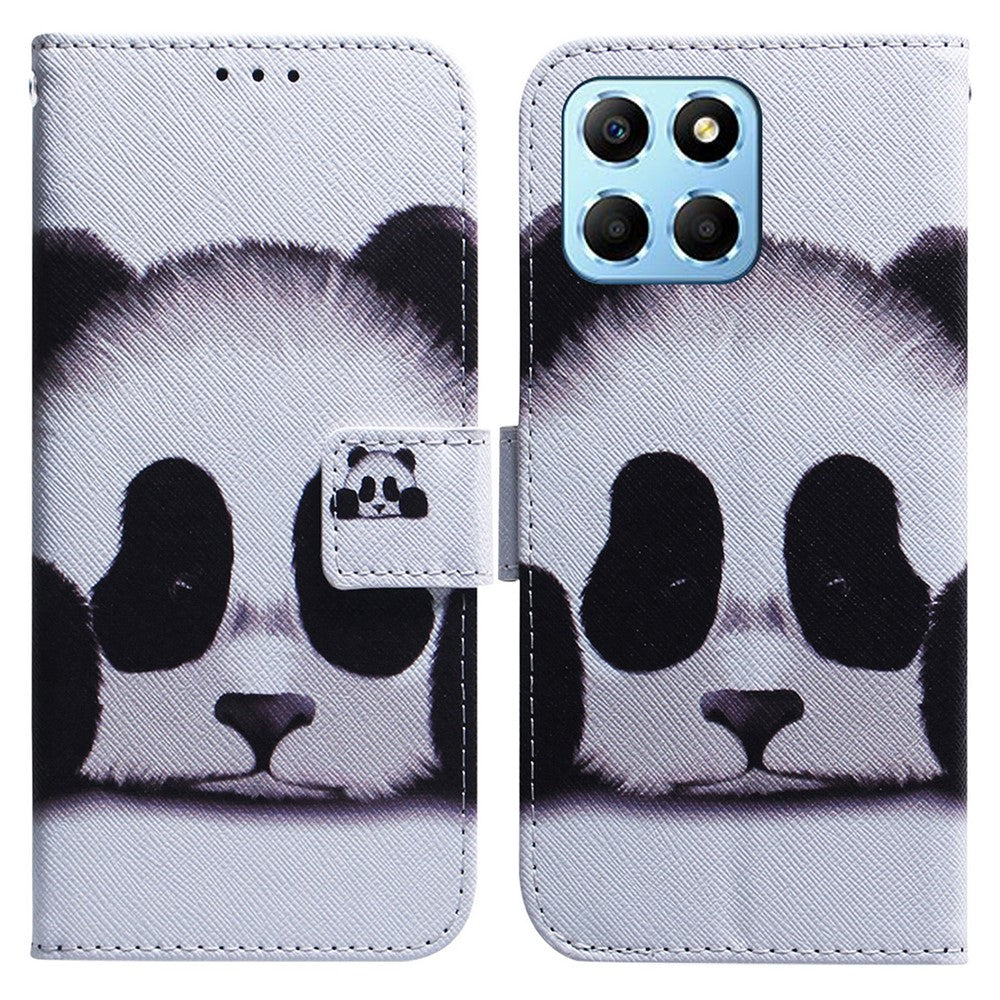 For Honor X8 5G PU Leather Folio Wallet Case Pattern Printing Stand Phone Cover Shell