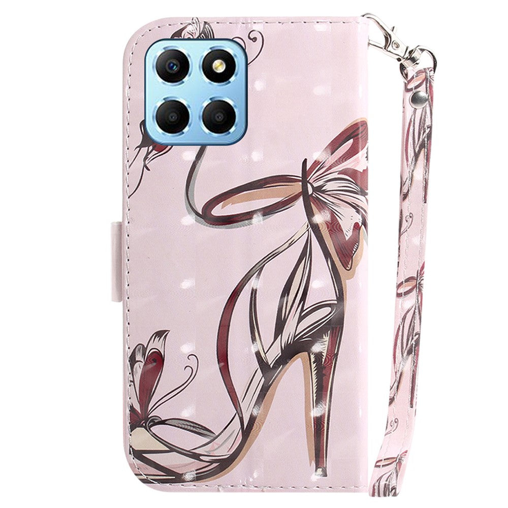 PU Leather Case for Honor X8 5G Protective Shell Wallet Phone Flip Cover with Strap