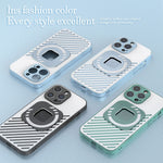 R-JUST SJ55 For iPhone 14 Pro TPU+PC+Metal Back Cover Hollow Magnetic Anti-drop Phone Case Compatible with MagSafe