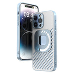 R-JUST SJ55 For iPhone 14 Pro TPU+PC+Metal Back Cover Hollow Magnetic Anti-drop Phone Case Compatible with MagSafe