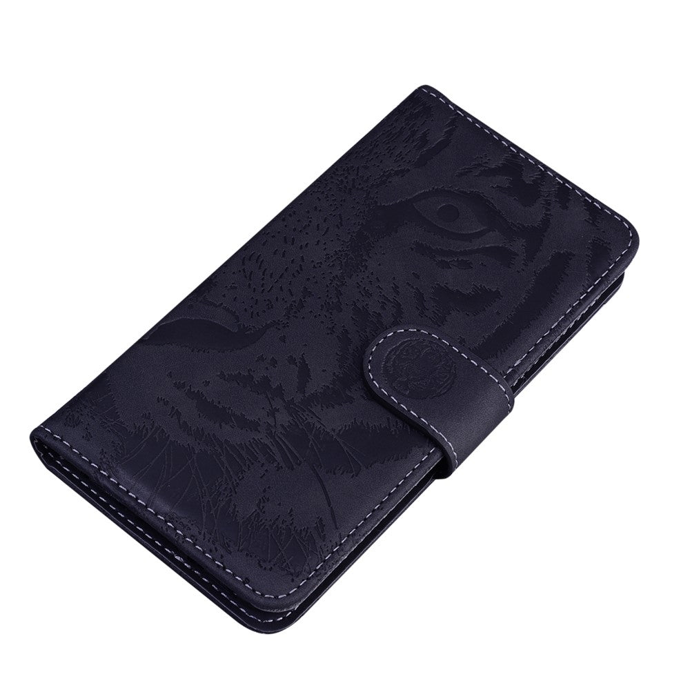 For Xiaomi Redmi Note 12 Pro+ 5G PU Leather Wallet Case Tiger Pattern Imprinted Stand Flip Phone Cover