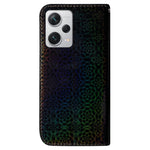 For Xiaomi Redmi Note 12 Pro+ 5G PU Leather Flip Case Dazzling Flower Pattern Wallet Stand Phone Cover