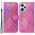Xiaomi Redmi Note 12 Pro+ 5G PU-läderflipfodral med bländande blommönster plånboksfodral