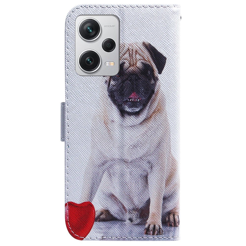 For Xiaomi Redmi Note 12 Pro+ 5G Shockproof Wallet Cover Pattern Printing PU Leather Stand Phone Case
