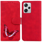 Läderfodral för Xiaomi Redmi Note 12 Pro+ 5G med plånboksfodral, fjärilsmönster och tryck