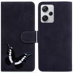 Läderfodral för Xiaomi Redmi Note 12 Pro+ 5G med plånboksfodral, fjärilsmönster och tryck