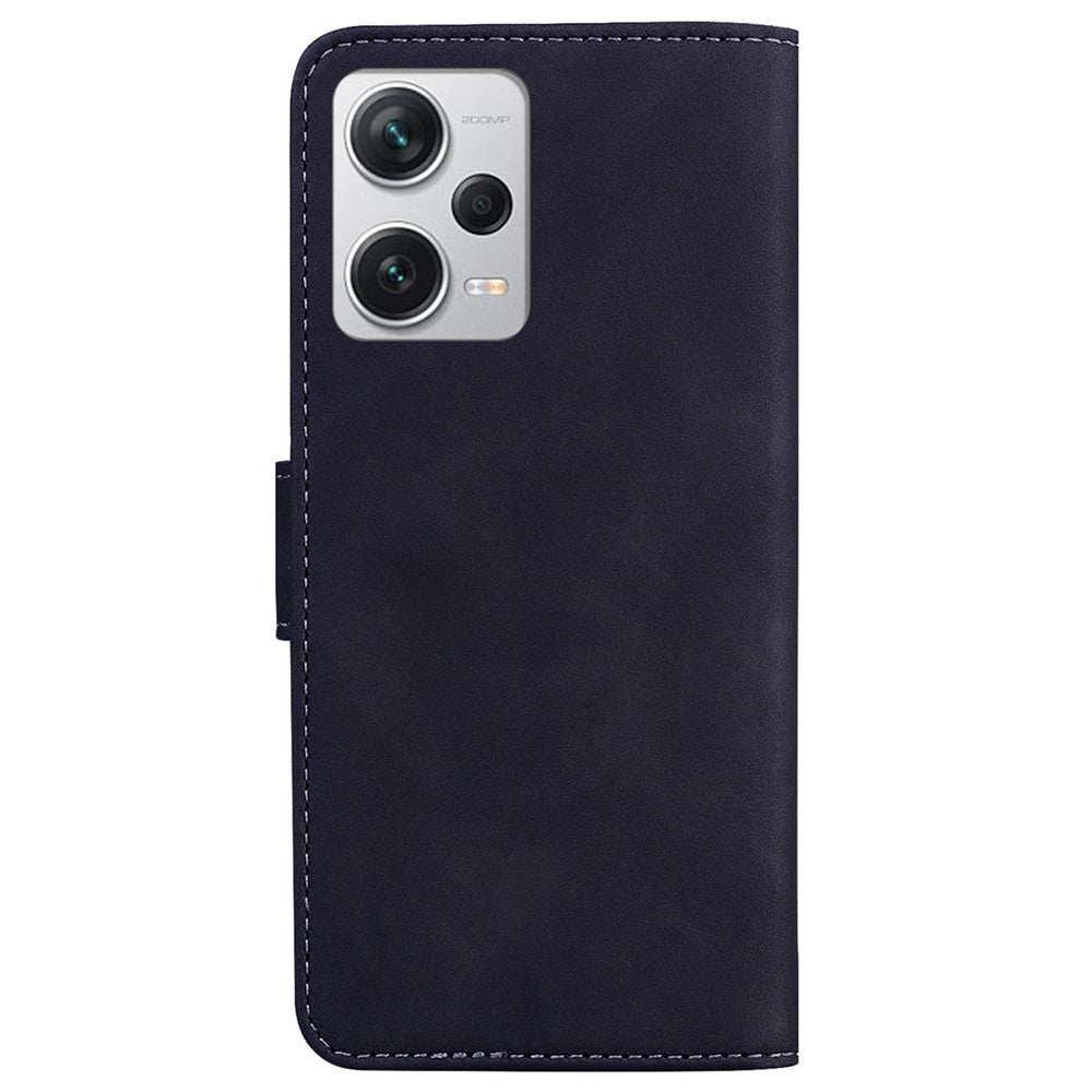 For Xiaomi Redmi Note 12 Pro+ 5G PU Leather Cover Solid Color Wallet Stand Protective Phone Case