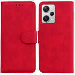For Xiaomi Redmi Note 12 Pro+ 5G PU Leather Cover Solid Color Wallet Stand Protective Phone Case