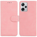 For Xiaomi Redmi Note 12 Pro+ 5G PU Leather Cover Solid Color Wallet Stand Protective Phone Case