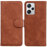 For Xiaomi Redmi Note 12 Pro+ 5G PU Leather Cover Solid Color Wallet Stand Protective Phone Case
