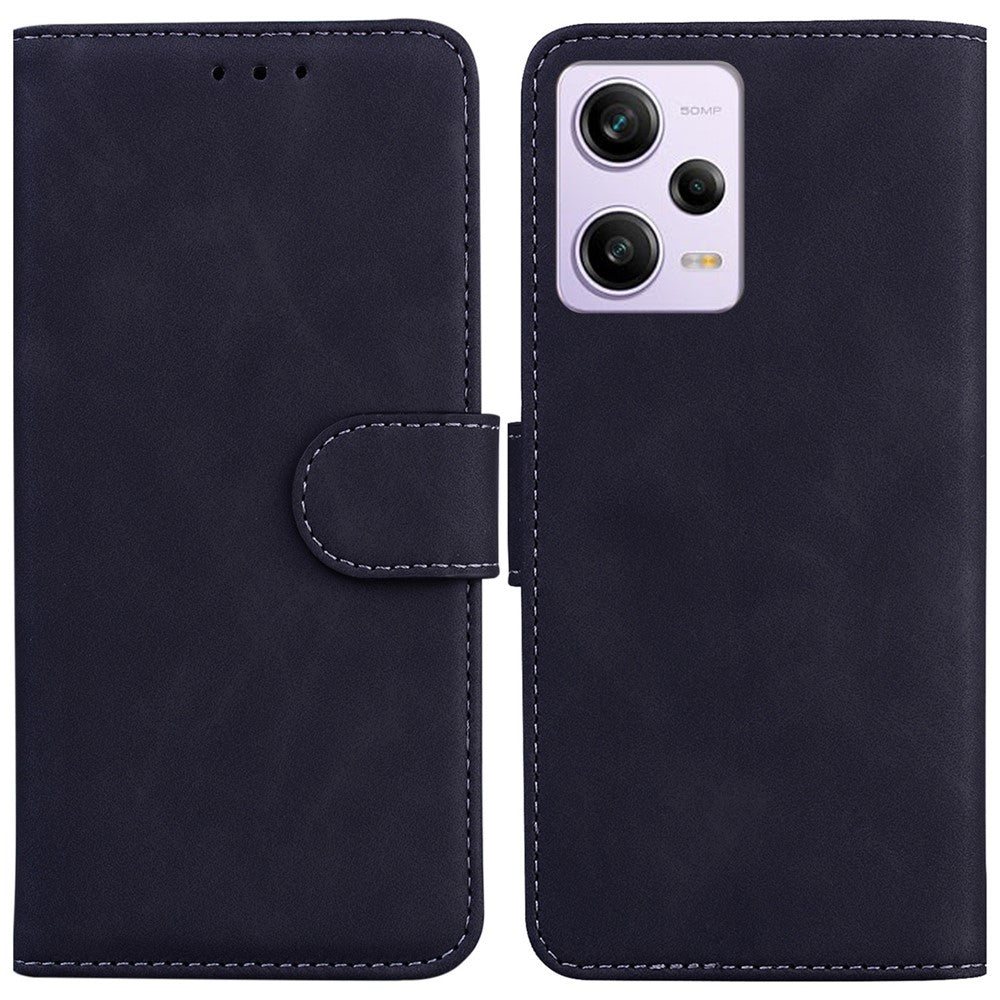 For Xiaomi Redmi Note 12 Pro 5G / Note 12 Pro Speed 5G / Poco X5 Pro 5G Leather Flip Phone Case Solid Color Wallet Cover Stand