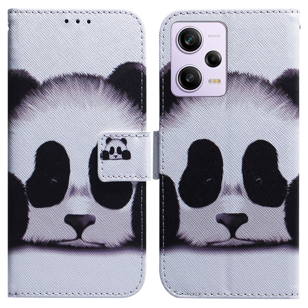 PU-læderpungcover med mønstertryk til Xiaomi Poco X5 Pro 5G / Redmi Note 12 Pro 5G / 12 Pro Speed 5G