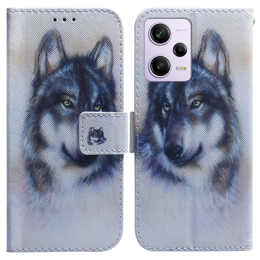 For Xiaomi Poco X5 Pro 5G / Redmi Note 12 Pro 5G / 12 Pro Speed 5G Phone Case Pattern Printing PU Leather Wallet Stand Cover