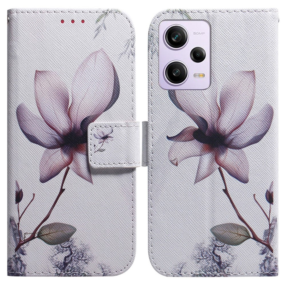 PU-læderpungcover med mønstertryk til Xiaomi Poco X5 Pro 5G / Redmi Note 12 Pro 5G / 12 Pro Speed 5G