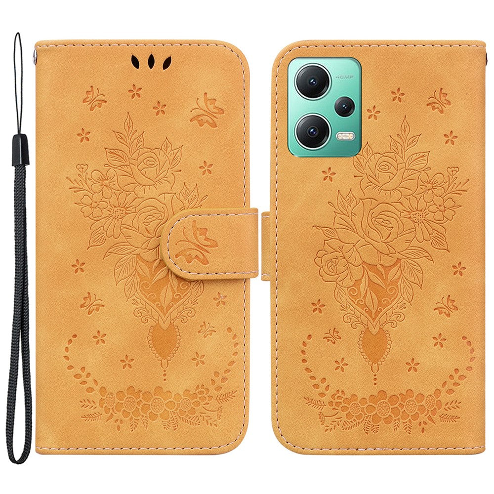 Xiaomi Poco X5 5G / Redmi Note 12 5G (Global) / (Indien) / (Kina) Stötsäkert PU-läderfodral med stativ, plånbok