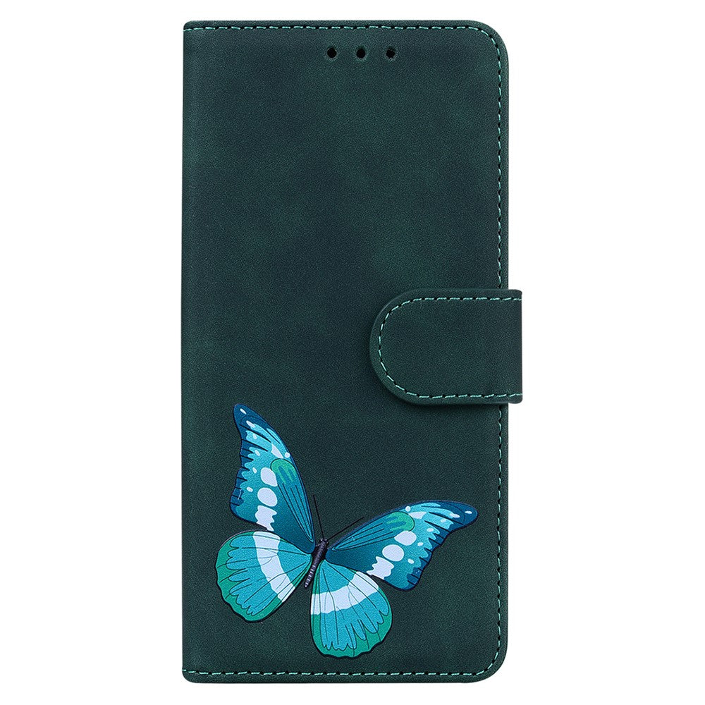 Xiaomi Redmi Note 12 5G (Global) / (Indien) / (Kina) / Poco X5 5G Läderplånbok Mobilskal Fjärilstryck Stativ Mobilskal