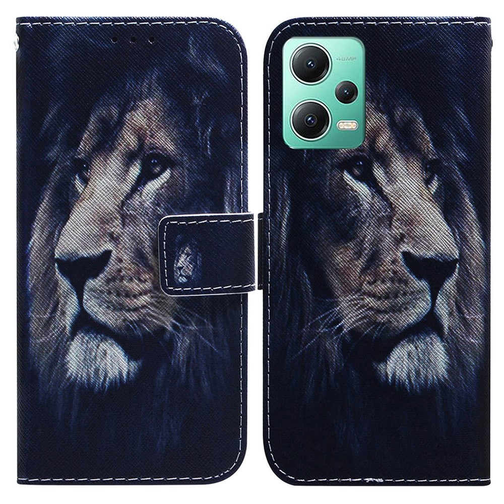 Xiaomi Redmi Note 12 5G (Global) / (Indien) / (Kina) / Poco X5 5G Plånboksfodral Mönstertryck Läderfodral