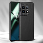 VILI TC-serien för OnePlus 11 5G stötsäkert skal mobilbaksida texturerat läderbelagt TPU-mobilskal