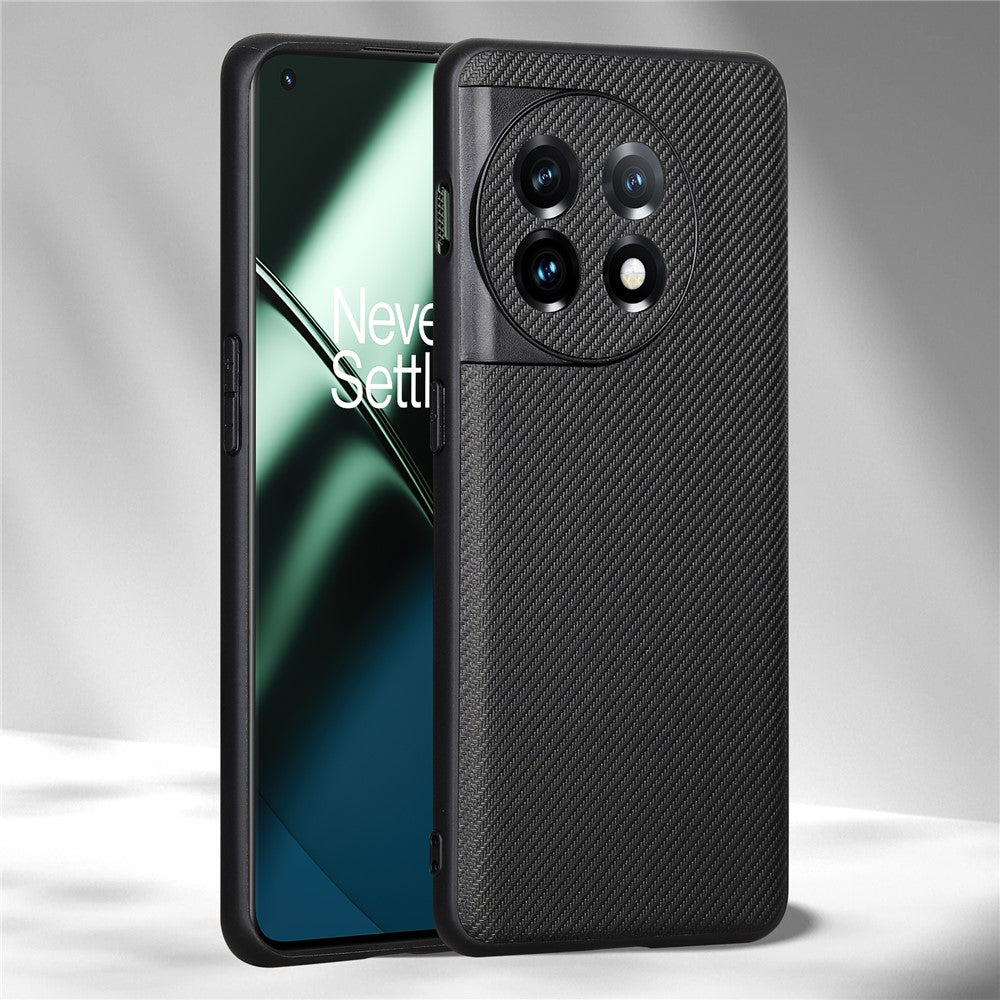 VILI TC-serien för OnePlus 11 5G stötsäkert skal mobilbaksida texturerat läderbelagt TPU-mobilskal