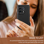 VILI TC-serien för OnePlus 11 5G stötsäkert skal mobilbaksida texturerat läderbelagt TPU-mobilskal