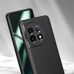 VILI TC-serien för OnePlus 11 5G stötsäkert skal mobilbaksida texturerat läderbelagt TPU-mobilskal