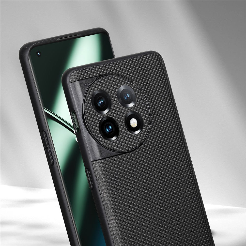 VILI TC-serien för OnePlus 11 5G stötsäkert skal mobilbaksida texturerat läderbelagt TPU-mobilskal
