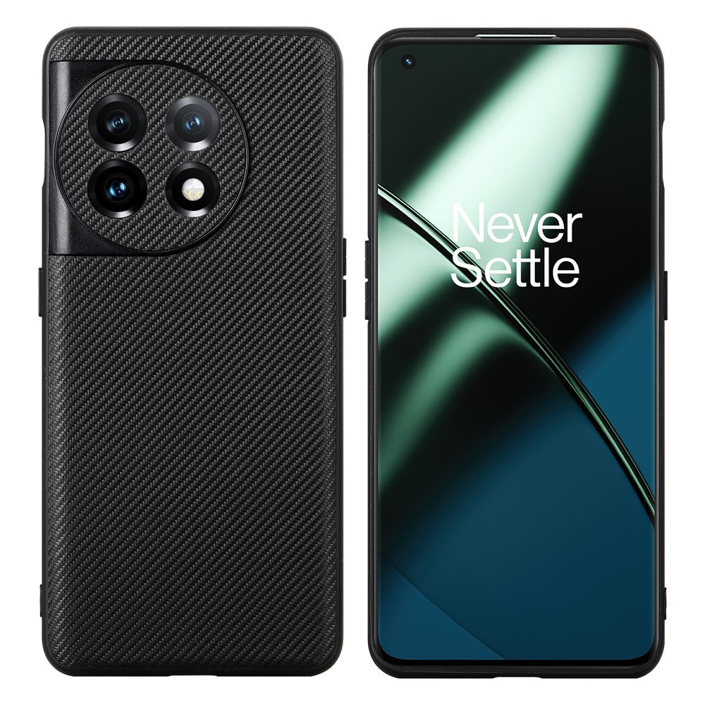 VILI TC-serien för OnePlus 11 5G stötsäkert skal mobilbaksida texturerat läderbelagt TPU-mobilskal