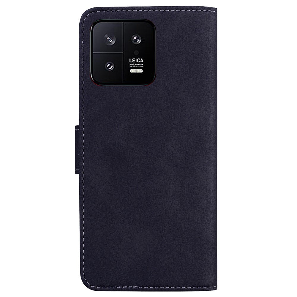 For Xiaomi 13 5G PU Leather Solid Color Wallet Case Stand Magnetic Clasp Shockproof Phone Cover