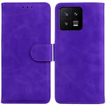 For Xiaomi 13 5G PU Leather Solid Color Wallet Case Stand Magnetic Clasp Shockproof Phone Cover