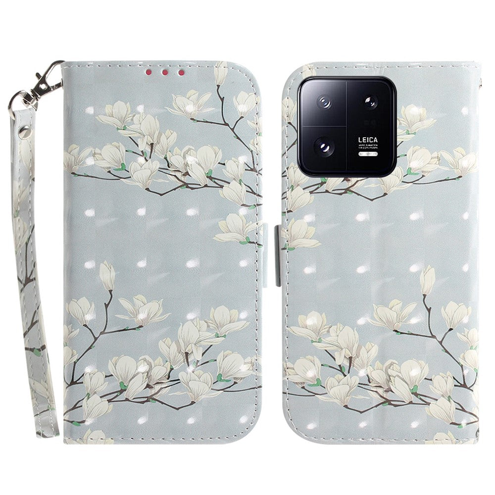 Fallskyddande Folio Flip-fodral för Xiaomi 13 Pro 5G Stativ Plånboksfodral med Rem