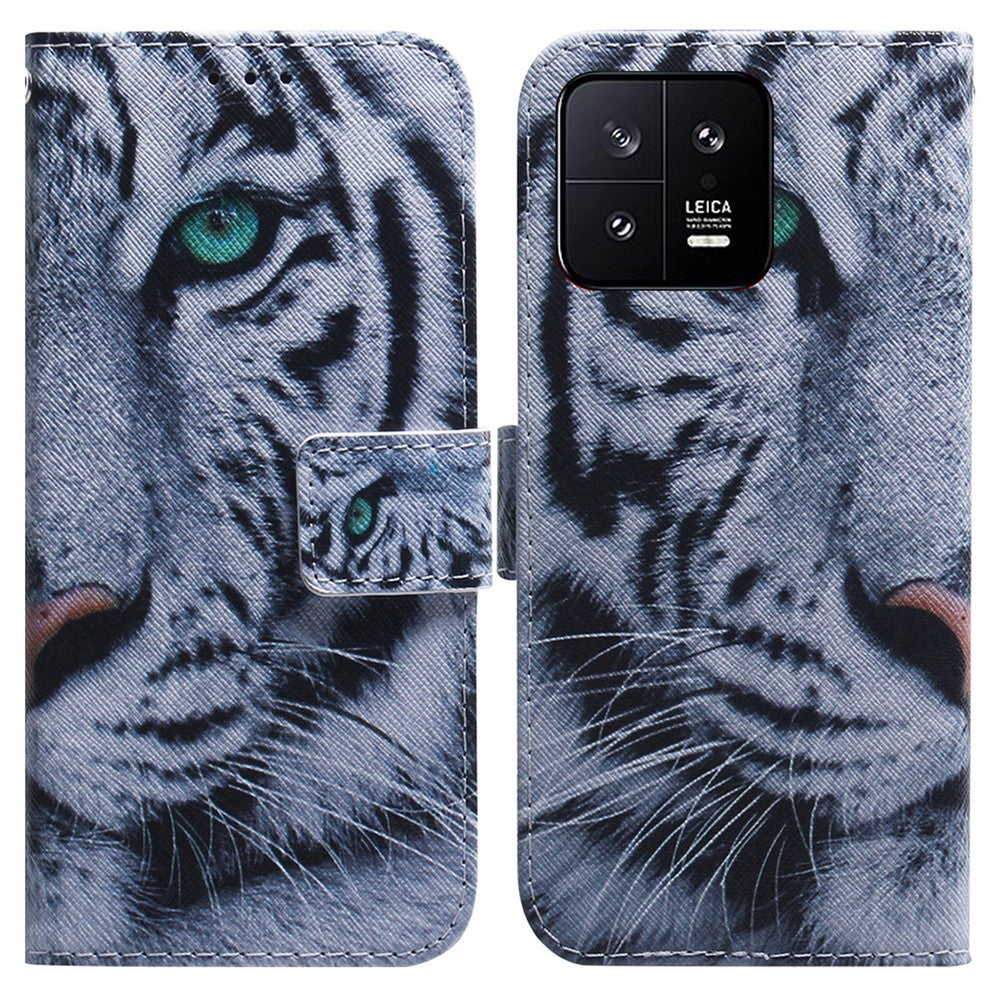 For Xiaomi 13 5G PU Leather Wallet Phone Case Pattern Printing Folding Stand Cover