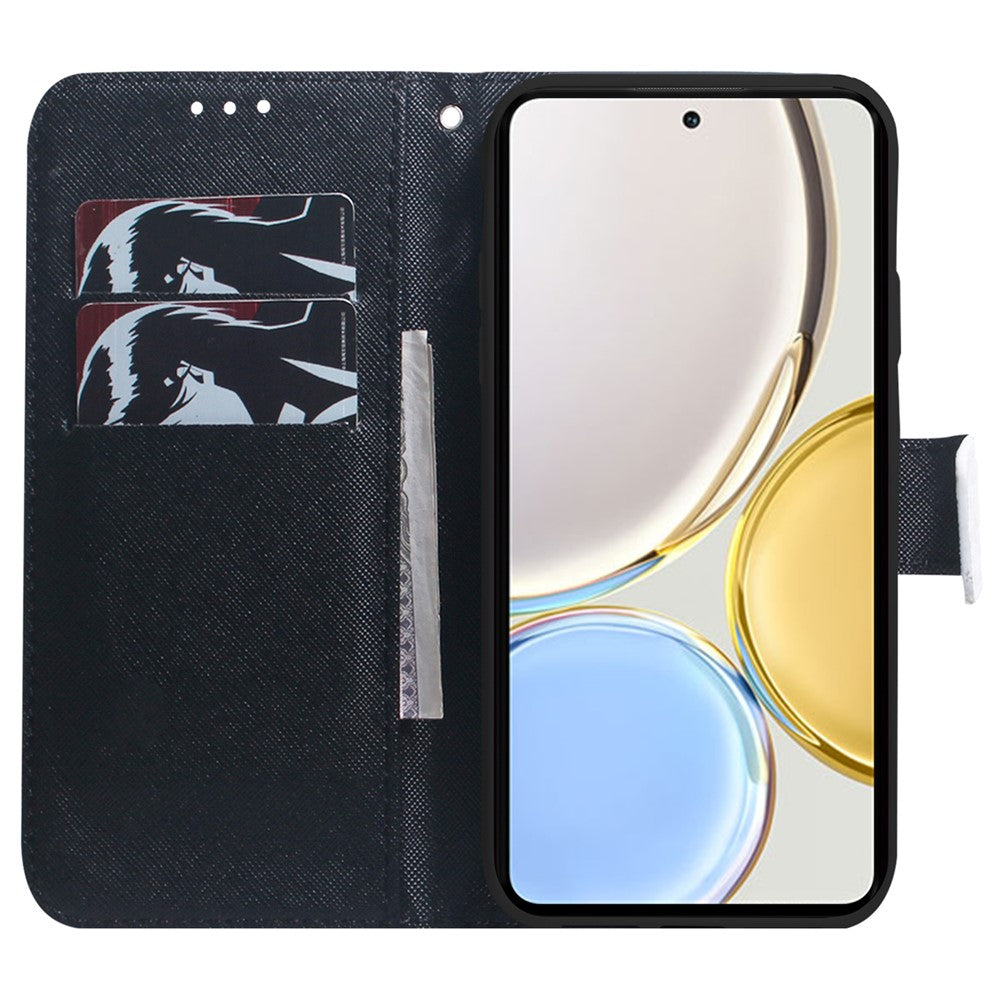 For Honor X40 5G / X9a 5G / Magic5 Lite 5G Pattern Printing Stand Cover Anti-drop PU Leather Wallet Phone Case