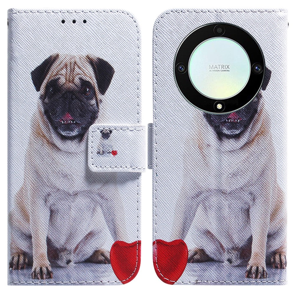 For Honor X40 5G / X9a 5G / Magic5 Lite 5G Pattern Printing Stand Cover Anti-drop PU Leather Wallet Phone Case