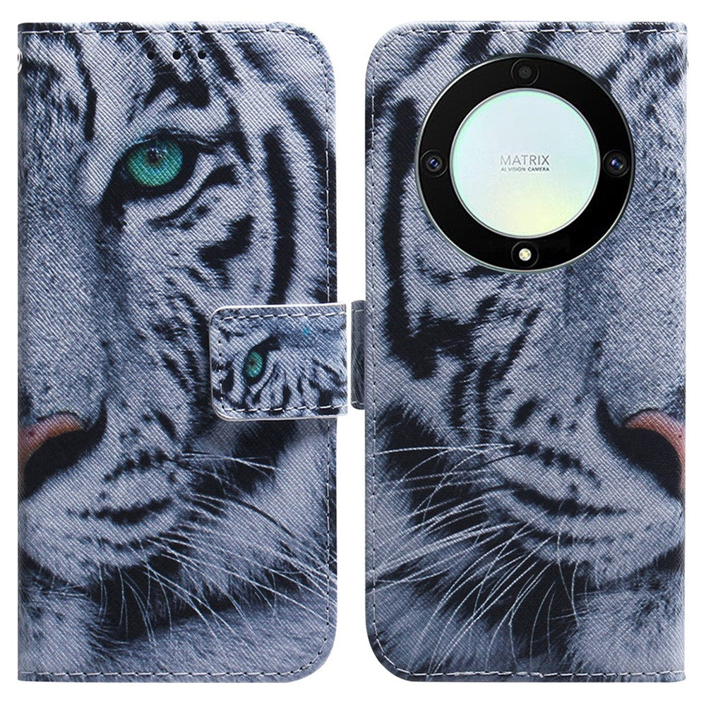 For Honor X40 5G / X9a 5G / Magic5 Lite 5G Pattern Printing Stand Cover Anti-drop PU Leather Wallet Phone Case