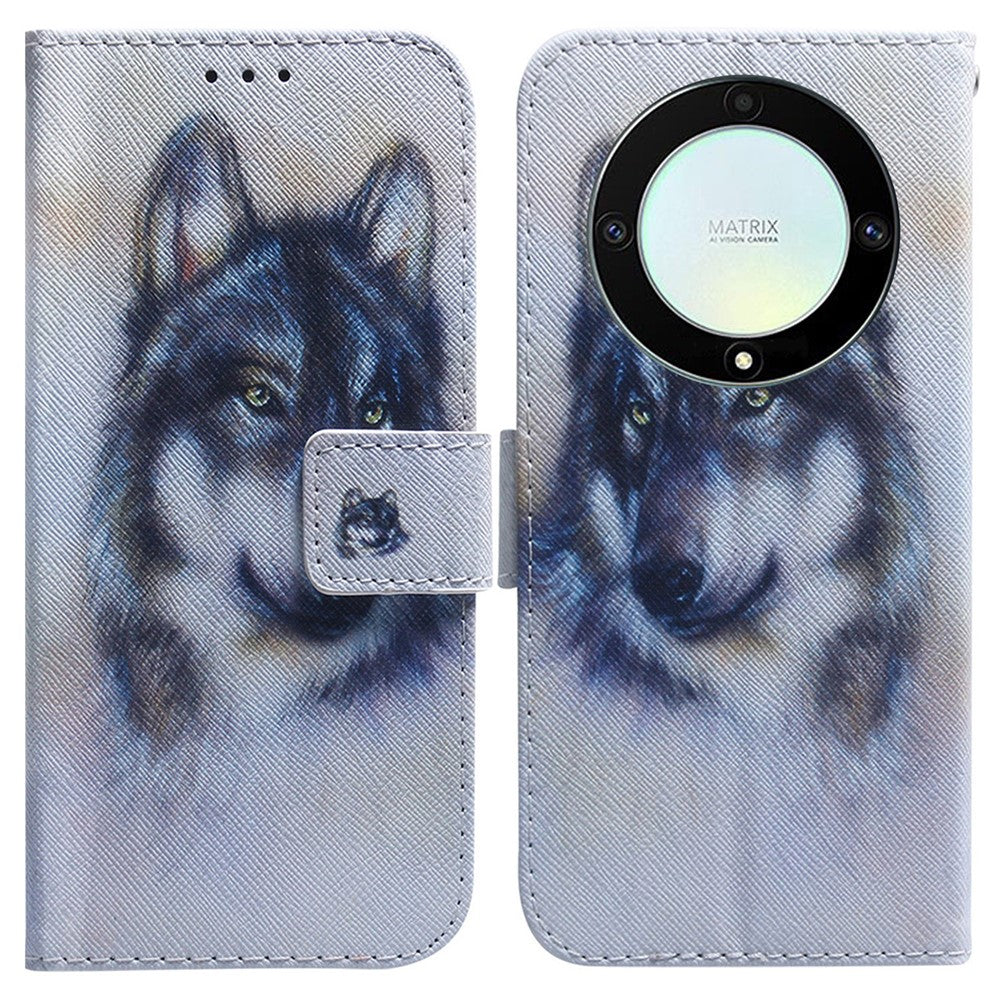 For Honor X40 5G / X9a 5G / Magic5 Lite 5G Pattern Printing Stand Cover Anti-drop PU Leather Wallet Phone Case