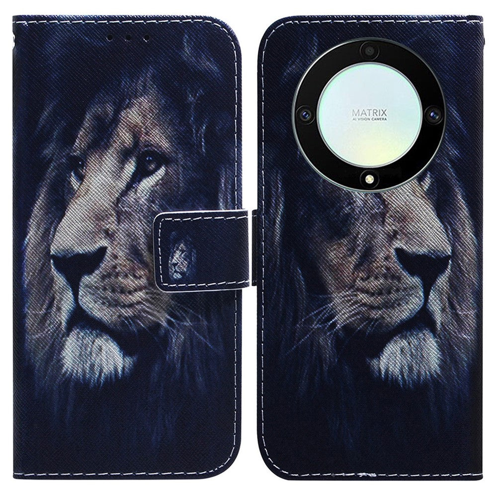 For Honor X40 5G / X9a 5G / Magic5 Lite 5G Pattern Printing Stand Cover Anti-drop PU Leather Wallet Phone Case