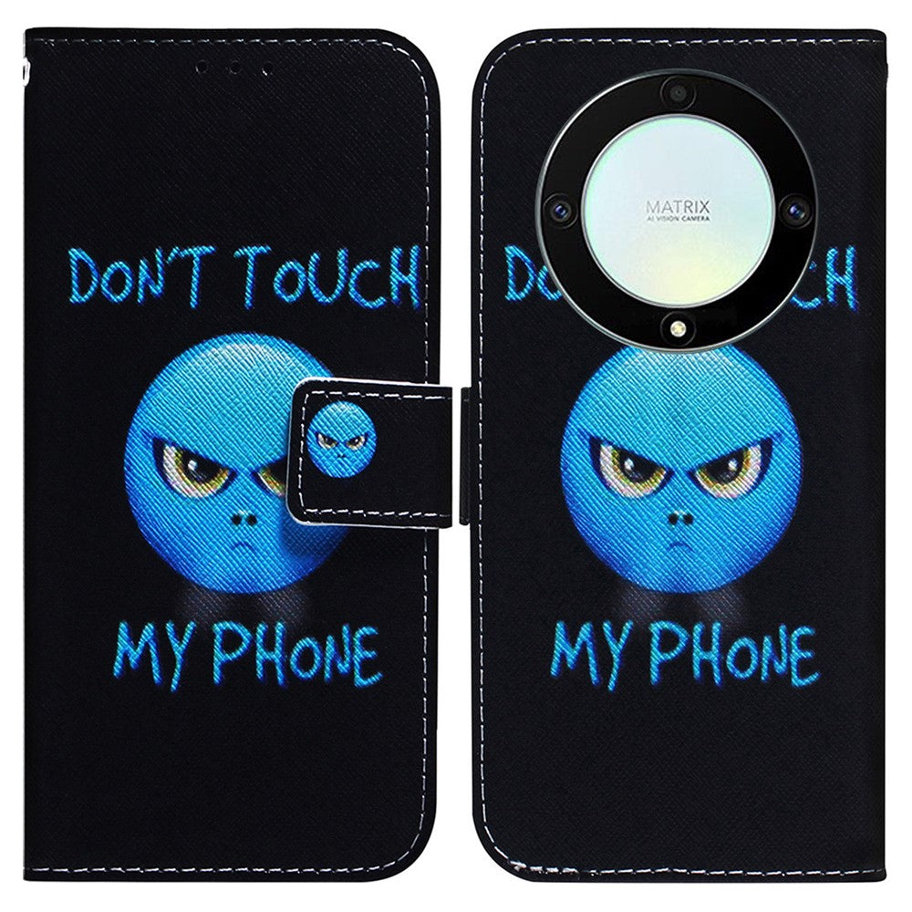 For Honor X40 5G / X9a 5G / Magic5 Lite 5G Pattern Printing Stand Cover Anti-drop PU Leather Wallet Phone Case