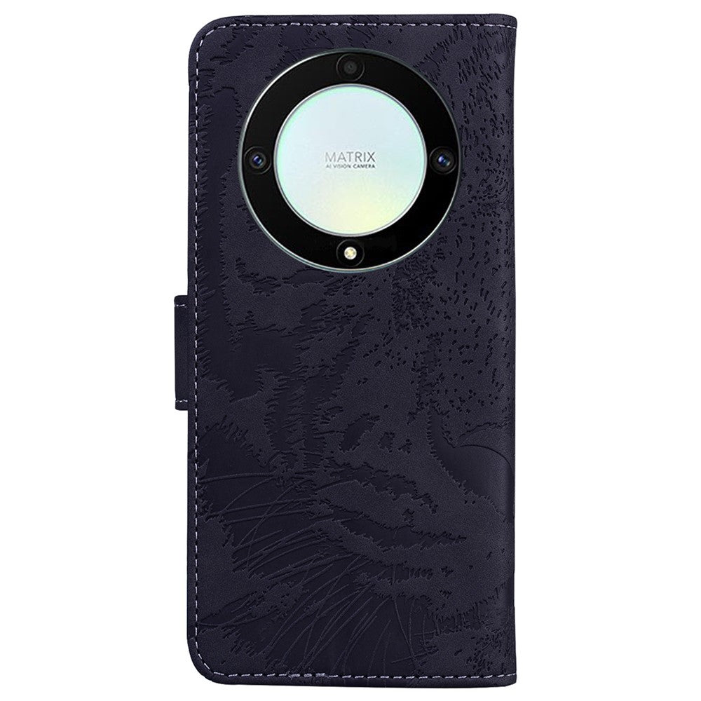 Flip Wallet Case for Honor X40 5G / X9a 5G / Magic5 Lite 5G , PU Leather Tiger Pattern Imprinted Stand Phone Cover