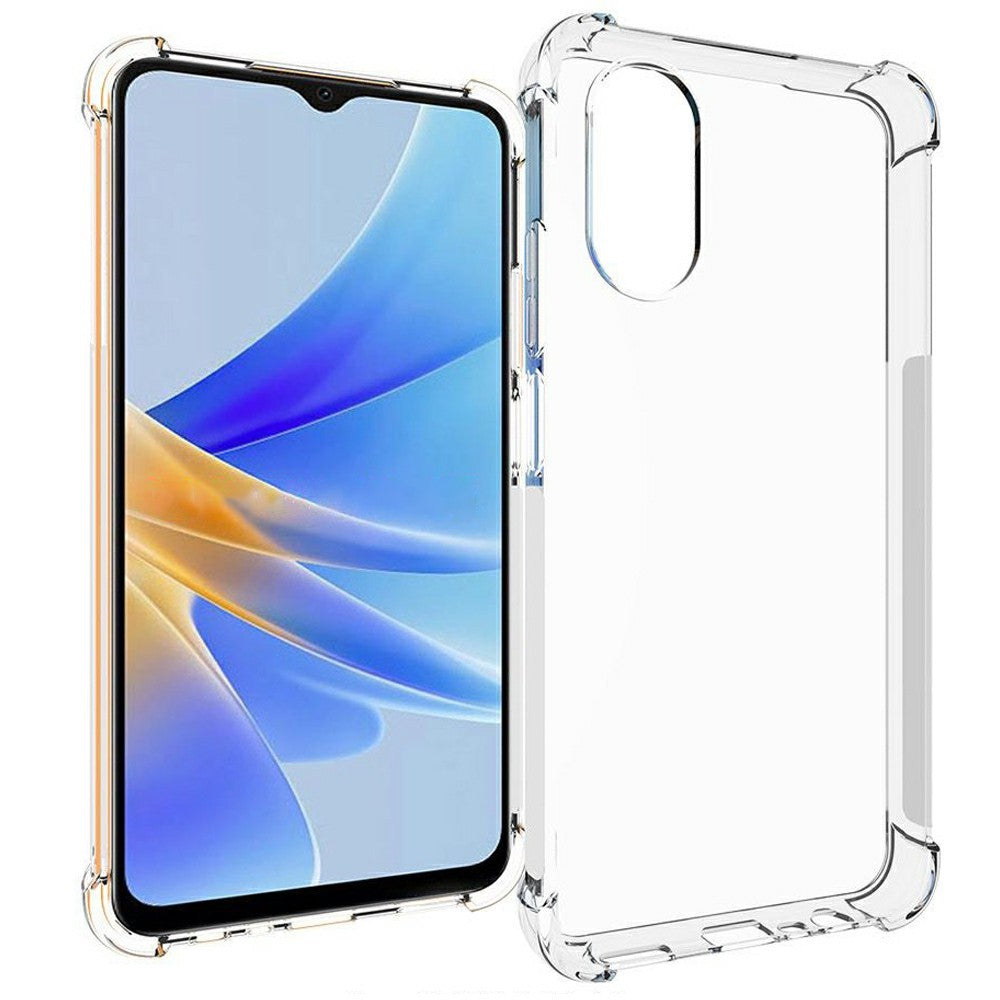 Oppo A17 4G Halkfritt Skyddande mobilskal Fyra Hörn Stötdämpande TPU-Skal