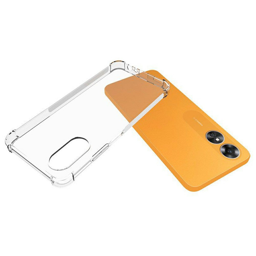 For Oppo A17 4G Anti-slip Protective Phone Case Four Corners Shock Absorption TPU Cover