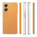 For Oppo A17 4G Anti-slip Protective Phone Case Four Corners Shock Absorption TPU Cover