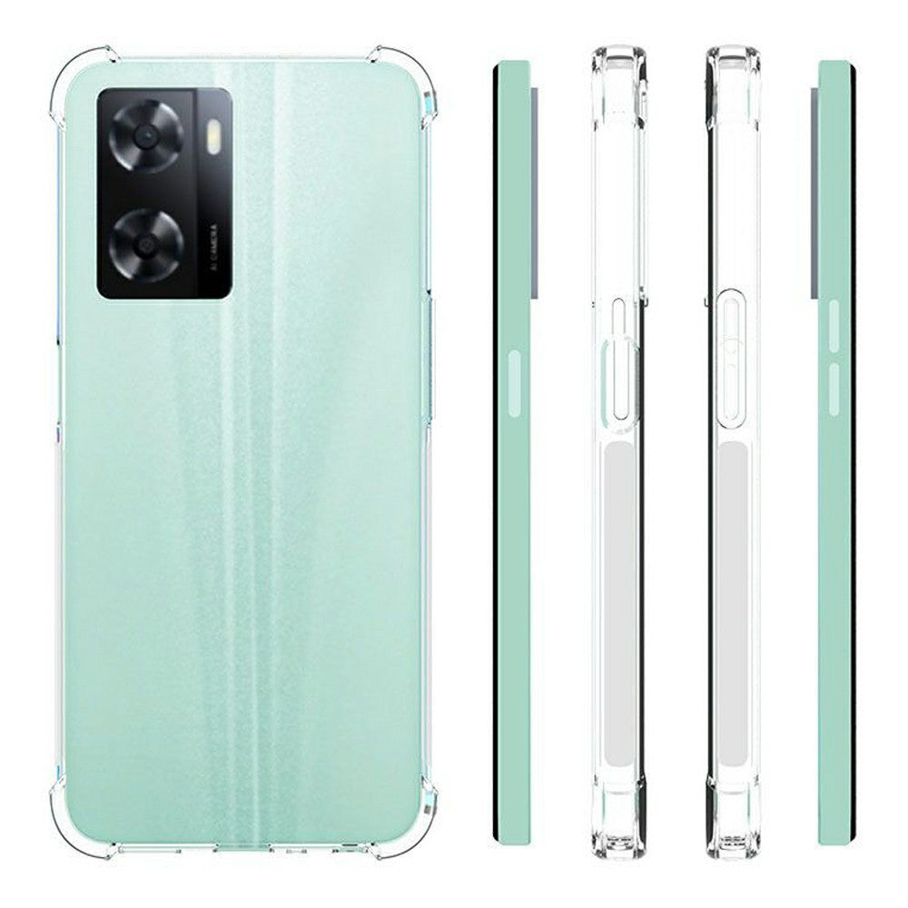 For Oppo A57 4G  Non-Slip Soft TPU Case Reinforced Corner Shock-Absorbing Protective Phone Cover