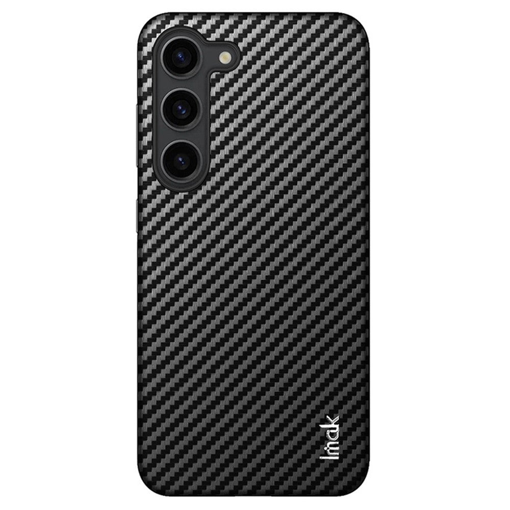 IMAK Ruiyi-serien för Samsung Galaxy S23 PU-läder + PC-mobilskal i kolfibertextur bakstycke