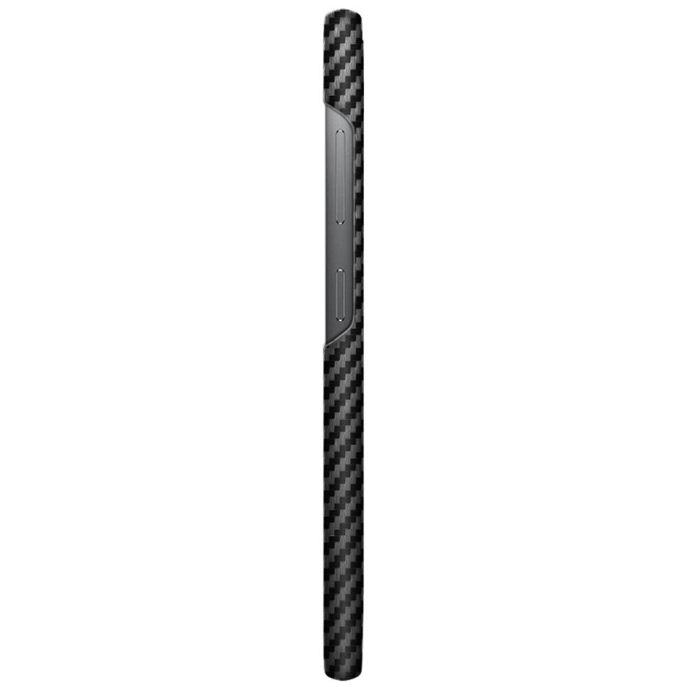 IMAK Ruiyi-serien för Samsung Galaxy S23 PU-läder + PC-mobilskal i kolfibertextur bakstycke
