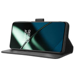 OnePlus 11R 5G / Ace 2 5G Diamantstruktur Stativfodral PU-läder Plånbok Stötsäkert mobilskal