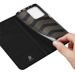 DUX DUCIS Skin Pro Series Leather Phone Case for Xiaomi Redmi Note 12 Pro+ 5G , Card Holder Stand Cover