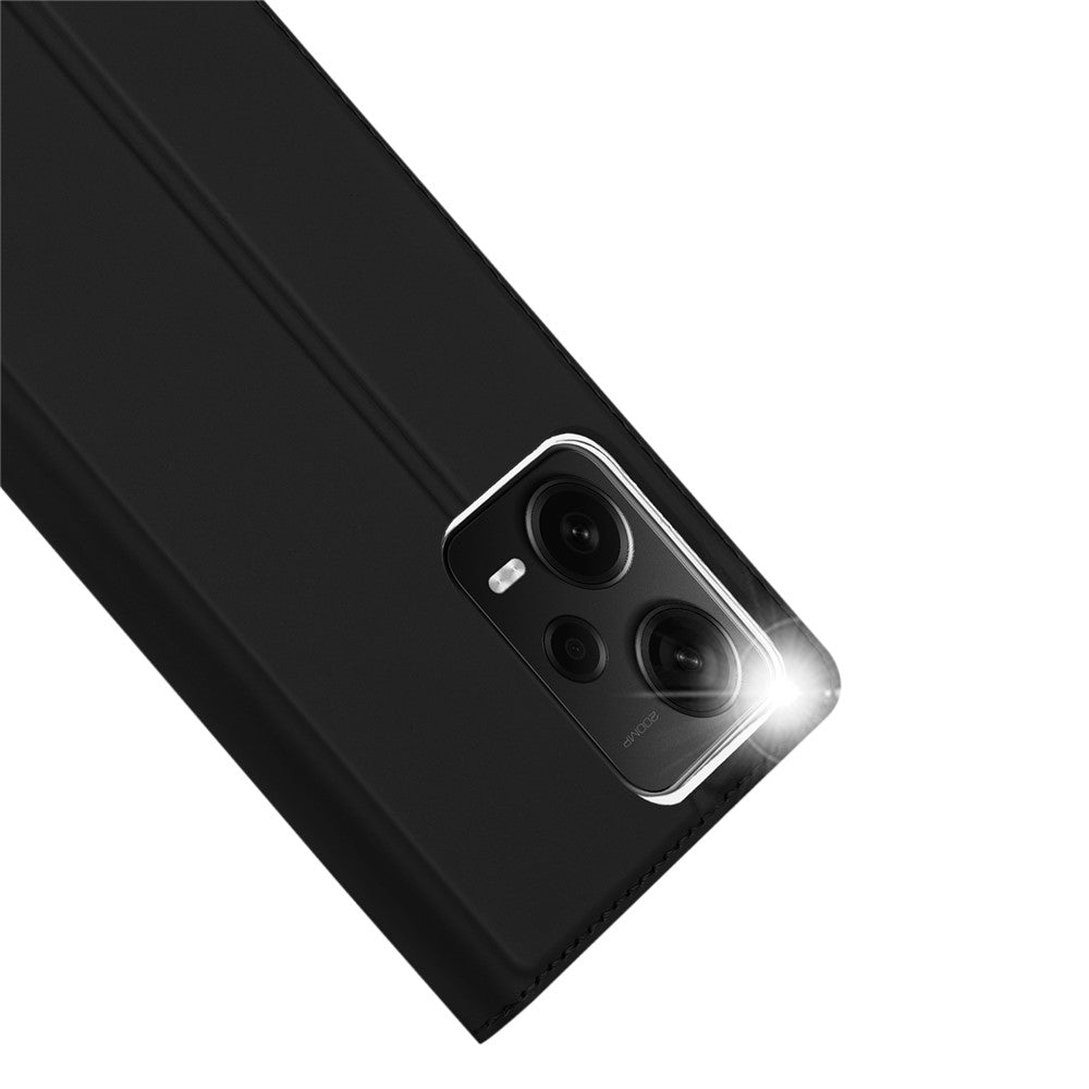 DUX DUCIS Skin Pro Series Leather Phone Case for Xiaomi Redmi Note 12 Pro+ 5G , Card Holder Stand Cover